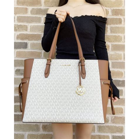 michael kors large tote vanilla|Michael Kors neverfull tote.